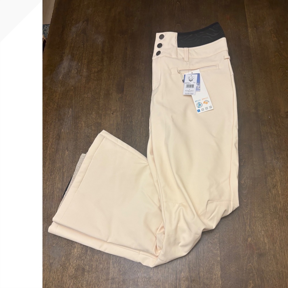 Roxy Rising High PT Peach Pink 15K Snow Pants ERJTP03272 L Ski Snowboard